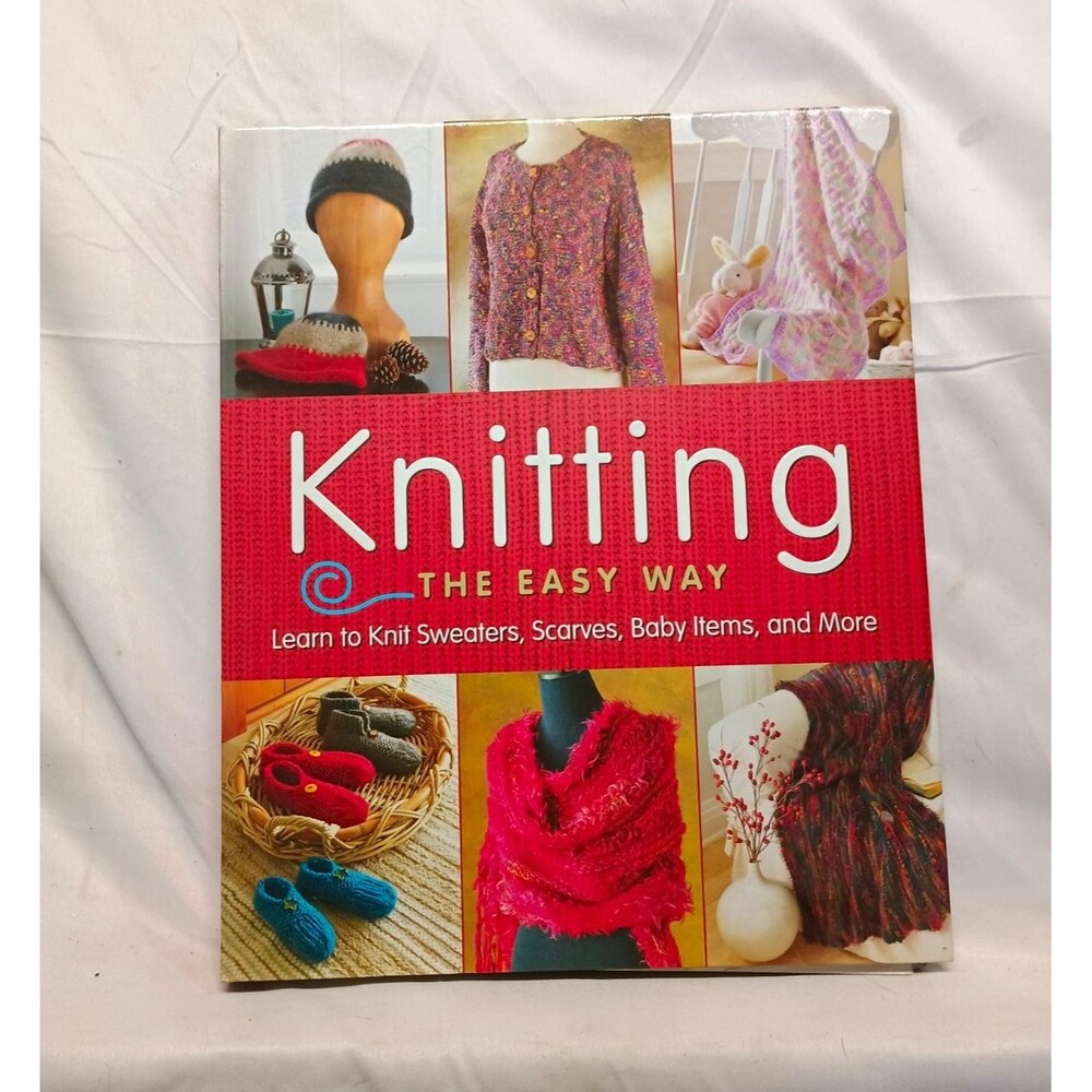 Publications Intl Knitting the Easy Way Pattern Book Sweaters Scarves Baby 70052